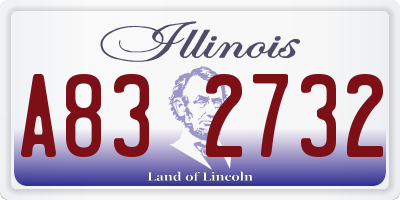 IL license plate A832732