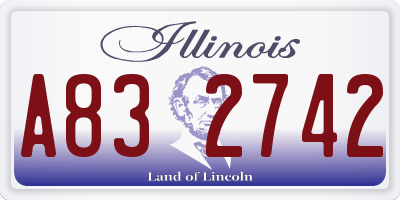 IL license plate A832742