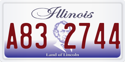 IL license plate A832744