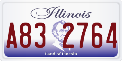 IL license plate A832764