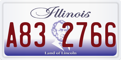 IL license plate A832766