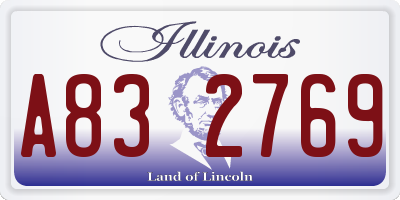 IL license plate A832769