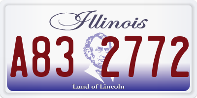 IL license plate A832772