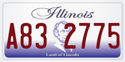 IL license plate A832775