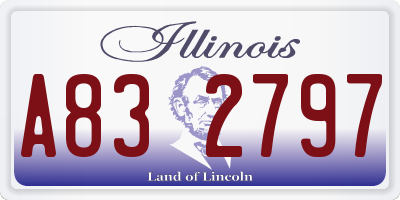 IL license plate A832797