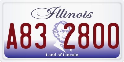IL license plate A832800
