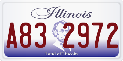 IL license plate A832972