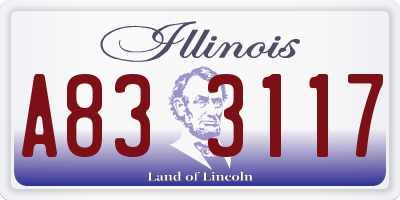IL license plate A833117