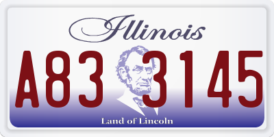 IL license plate A833145