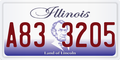IL license plate A833205