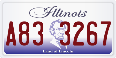 IL license plate A833267