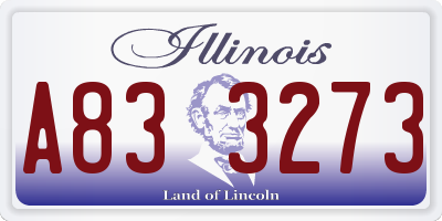 IL license plate A833273