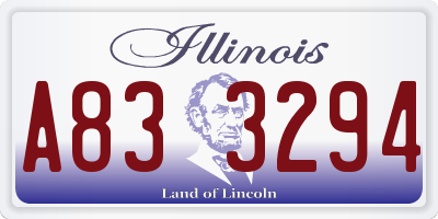 IL license plate A833294