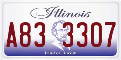 IL license plate A833307