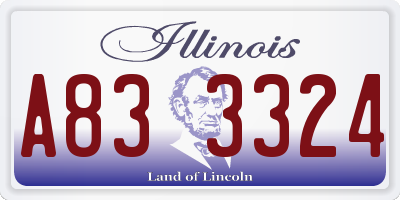IL license plate A833324