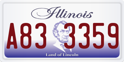 IL license plate A833359