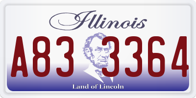 IL license plate A833364