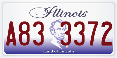 IL license plate A833372