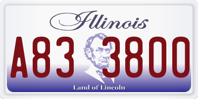 IL license plate A833800