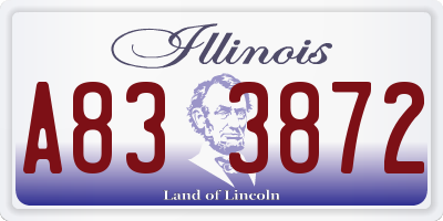 IL license plate A833872