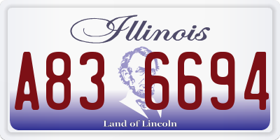IL license plate A836694