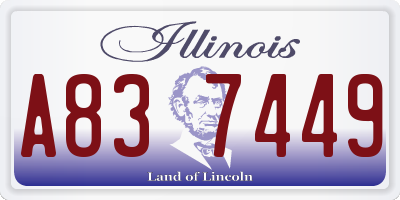 IL license plate A837449