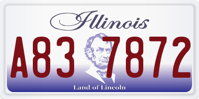 IL license plate A837872