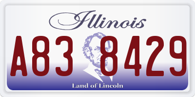 IL license plate A838429