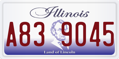 IL license plate A839045