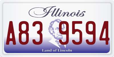 IL license plate A839594