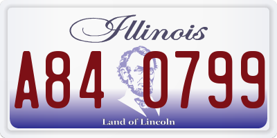 IL license plate A840799