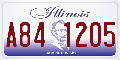 IL license plate A841205