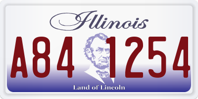 IL license plate A841254