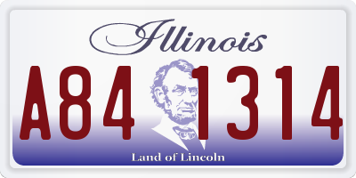 IL license plate A841314