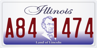 IL license plate A841474