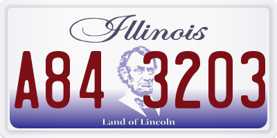 IL license plate A843203