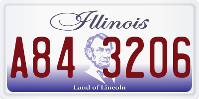 IL license plate A843206