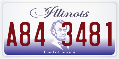 IL license plate A843481