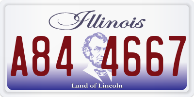 IL license plate A844667