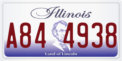 IL license plate A844938