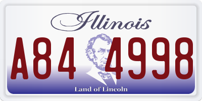 IL license plate A844998