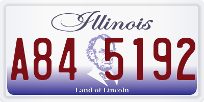 IL license plate A845192