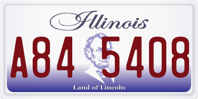 IL license plate A845408
