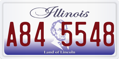 IL license plate A845548