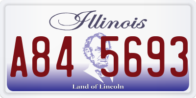 IL license plate A845693
