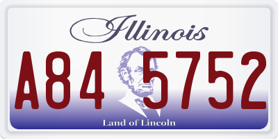 IL license plate A845752