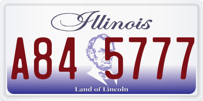 IL license plate A845777