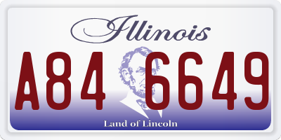 IL license plate A846649