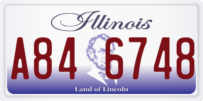 IL license plate A846748