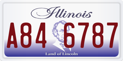 IL license plate A846787